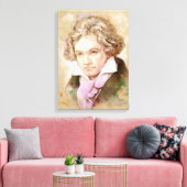 Beethoven sur toile - Style aquarelle (Insitu(Salon))