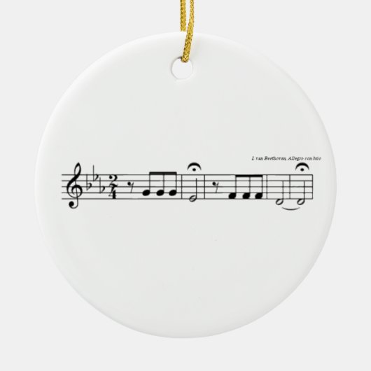 Beethoven Symphony nr. 5 Keramisch Ornament (Voorkant)