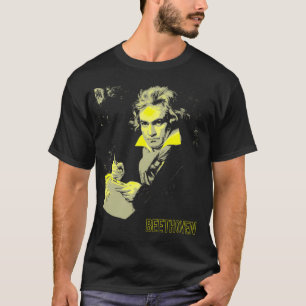 Beethoven Yellow Print Classical Music Shirt
