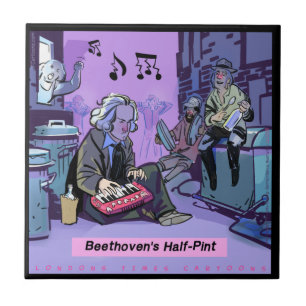 Beethoven's Half Pint Grappige Keramische Tegel Tegeltje