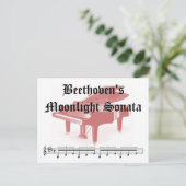 beethovens moonlight sonata giften briefkaart (Staand voorkant)