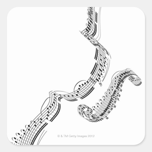 Beethovens Violin Concerto Vierkante Sticker (Voorkant)