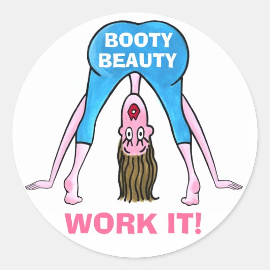 BEETJE BEAUTY-WORK HET! RONDE STICKER (Voorkant)