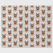 Beetle Art Entomology Insect Cadeaupapier (Vlak)