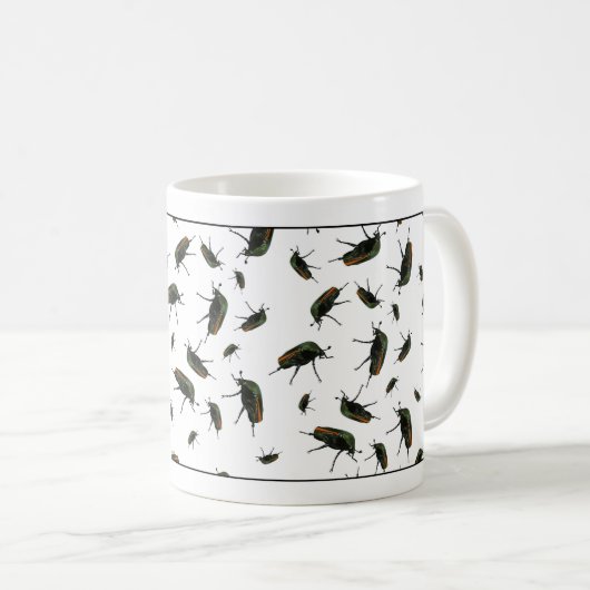 Beetle Bug Coffee-Mok - Optionele persoonlijke voo Koffiemok (Voorkant rechts)