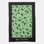 Beetle Bug Kitchen Towel - Optionele personalisati Theedoek (Verticaal)
