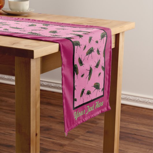 Beetle Bug Table Runner - Optionele Personalisatie Korte Tafelloper (Voorbeeld)