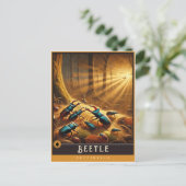 Beetle | Carte postale Famille Vintage Animal (Debout devant)