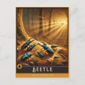Beetle | Carte postale Famille Vintage Animal (Devant)