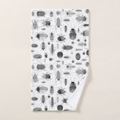 Beetle noir et blanc (Serviette à main)