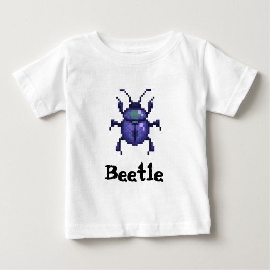 Beetle purple pixel art (Voorkant)