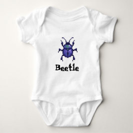 Beetle purple pixel art romper