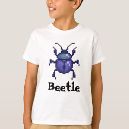 Beetle purple pixel art t-shirt