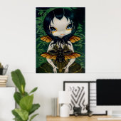 Beetle Wings gothic fee Art Print (Thuiskantoor)