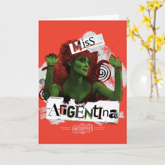 Beetlejuice | Miss Argentinië Kaart (Gele Bloem)