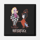 Beetlejuice Red Outline Beetlejuice en Lydia winke Magneet (Voorkant)