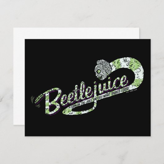 Beetlejuice | Zet de Juice aan Notitiekaartje (Voorkant / Achterkant)
