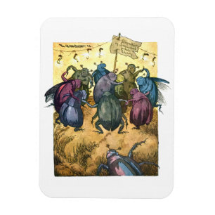 Beetles die de midzomer vieren magneet