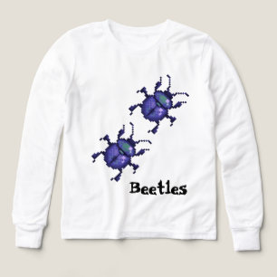 Beetles purple pixel art