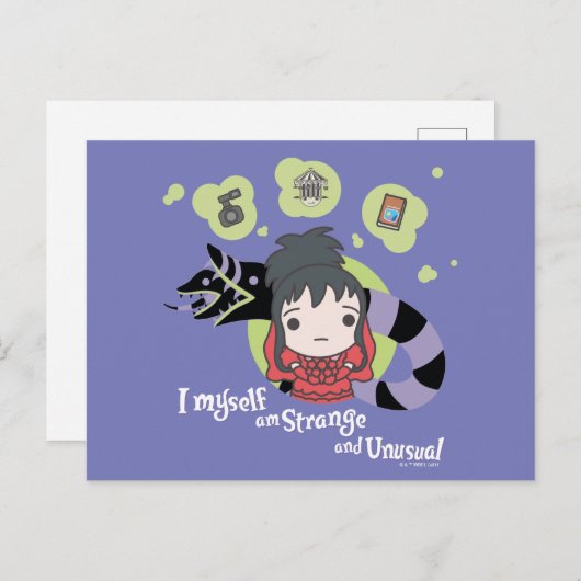 Beetlesap | Chibi Lydia "Strange and Unusual" Briefkaart (Voorkant / Achterkant)
