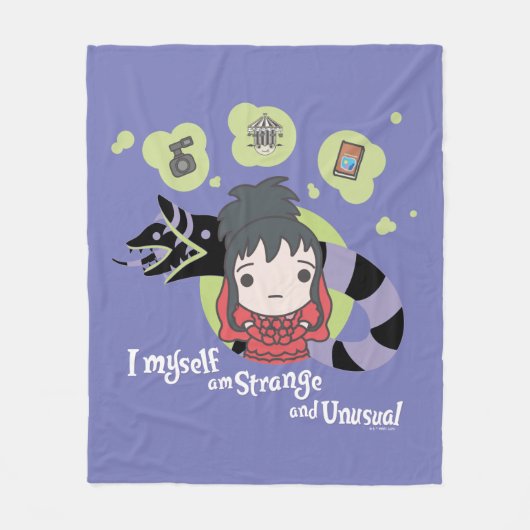 Beetlesap | Chibi Lydia "Strange and Unusual" Fleece Deken (Voorkant)
