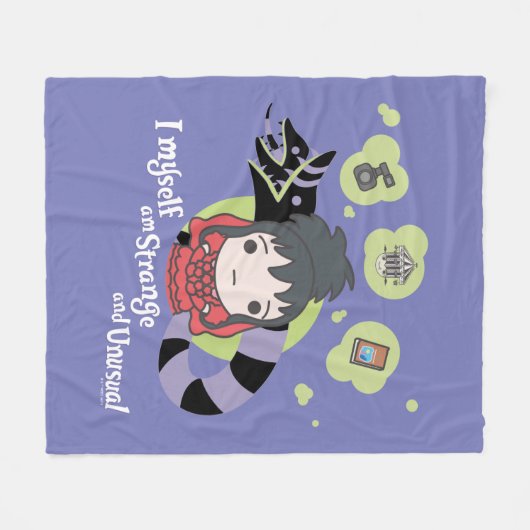 Beetlesap | Chibi Lydia "Strange and Unusual" Fleece Deken (Voorkant (Horizontaal))