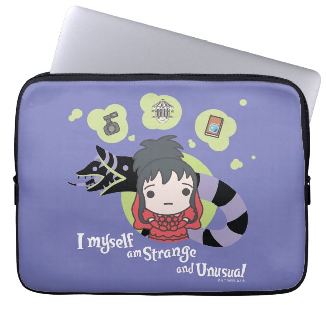 Beetlesap | Chibi Lydia "Strange and Unusual" Laptop Sleeve (Voorkant)