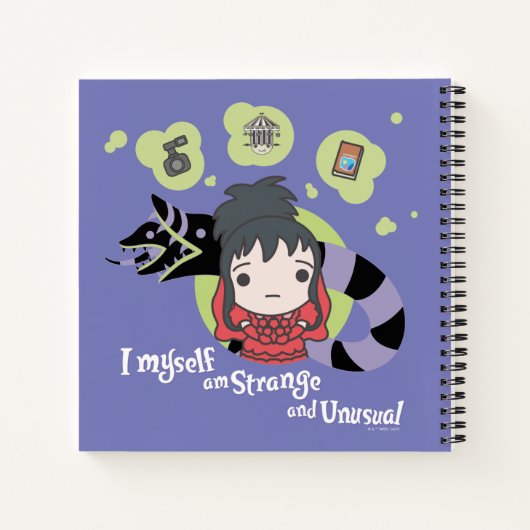 Beetlesap | Chibi Lydia "Strange and Unusual" Notitieboek (Achterkant)