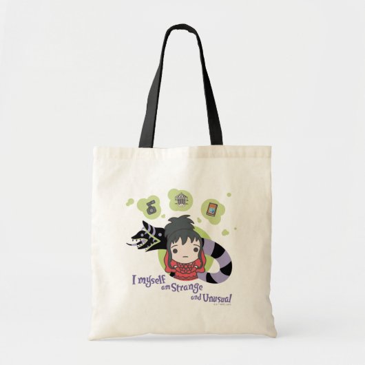 Beetlesap | Chibi Lydia "Strange and Unusual" Tote Bag (Voorkant)