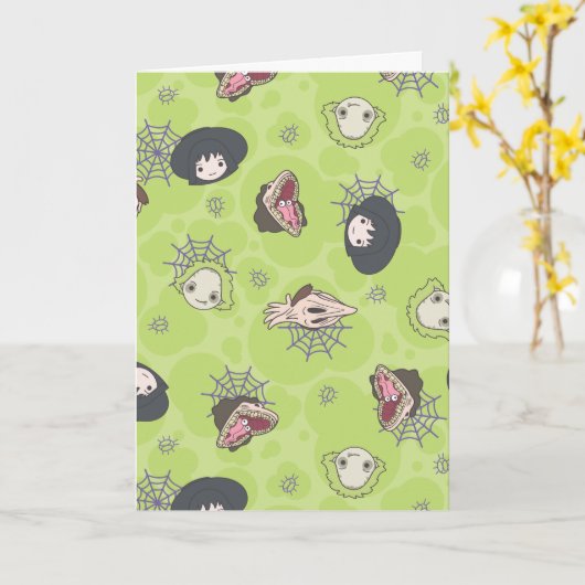 Beetlesap | Cute Chibi Toss Pattern Kaart (Gele Bloem)