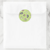 Beetlesap | Cute Chibi Toss Pattern Ronde Sticker (Tas)