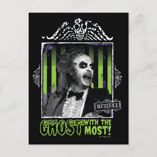 Beetlesap | "Ghost with the most"-portret Briefkaart (Voorkant)