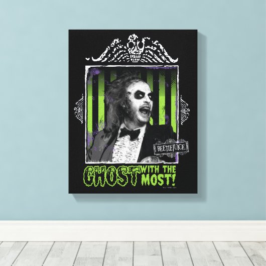 Beetlesap | "Ghost with the most"-portret Canvas Afdruk (Insitu (Houten vloer))