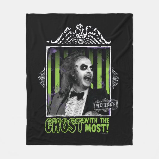 Beetlesap | "Ghost with the most"-portret Fleece Deken (Voorkant)