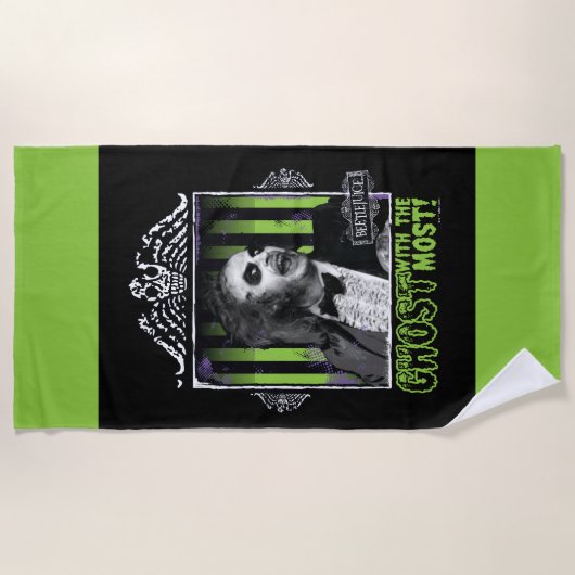 Beetlesap | "Ghost with the most"-portret Strandlaken (Voorkant)