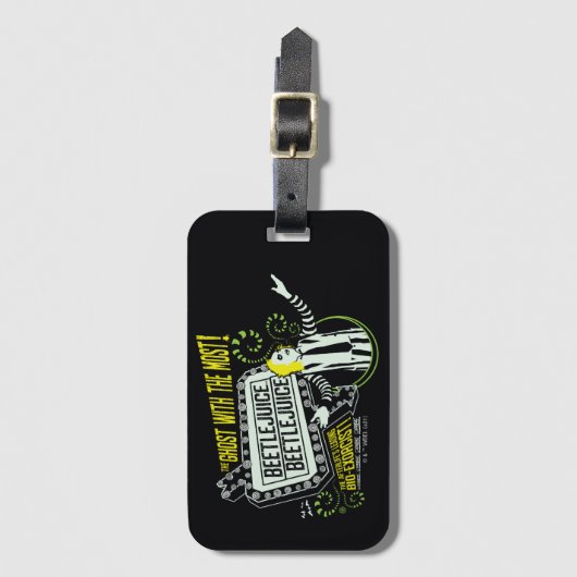 Beetlesap | "Ghost with the most"-selectiekader Bagagelabel (Voorkant (verticaal))