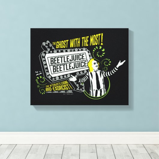 Beetlesap | "Ghost with the most"-selectiekader Canvas Afdruk (Insitu (Houten vloer))