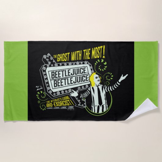 Beetlesap | "Ghost with the most"-selectiekader Strandlaken (Voorkant)