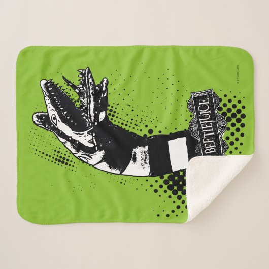 Beetlesap | Illustratie zandworm Sherpa Deken (Voorkant (horizontaal))