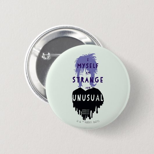 Beetlesap | Lydia "Strange and Unusual" Ronde Button 5,7 Cm (Voorkant /achterkant)