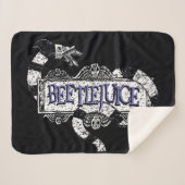 Beetlesap | Sandworm Coiled on Beetlesap Logo Sherpa Deken (Voorkant (horizontaal))