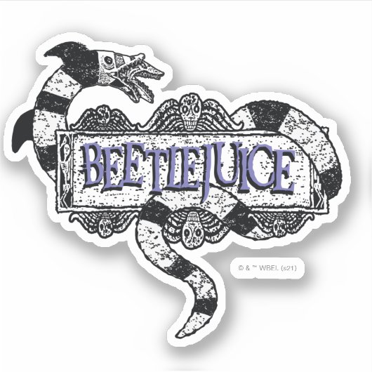 Beetlesap | Sandworm Coiled on Beetlesap Logo Sticker (Voorkant)