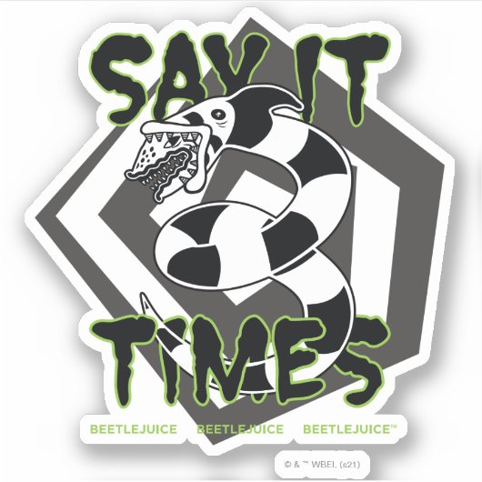 Beetlesap | Zeg het 3 keer Sticker (Voorkant)