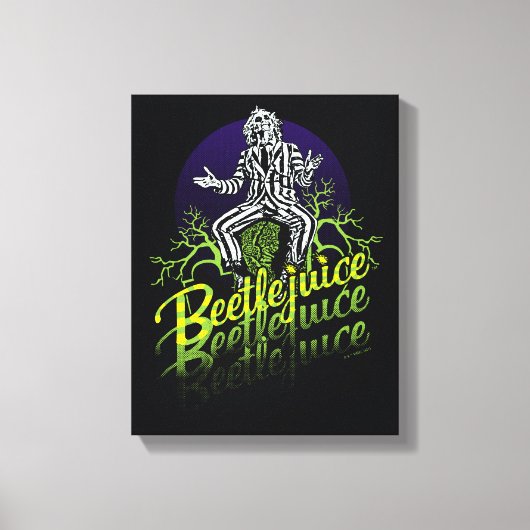 Beetlesap | Zitten op een grafsteen Canvas Afdruk (Voorkant)