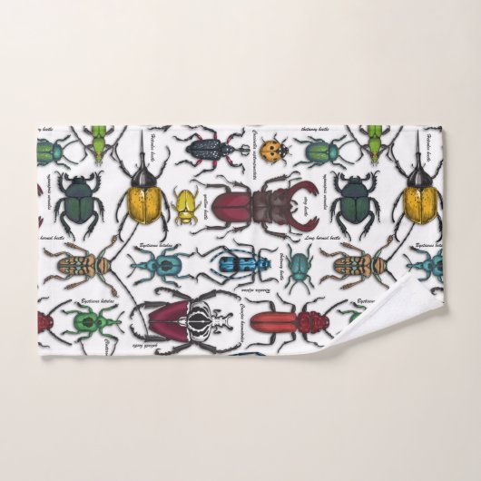 Beetons sur blanc (Serviette à main)