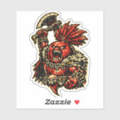 Beetroot Berserker — Funny Vegetable Rage Warrior  Sticker (Vel)