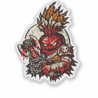 Beetroot Berserker Halloween — Dark Warrior Retro  Sticker