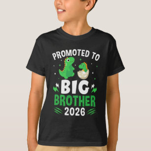 Beforderd tot grote broer 2026 Dinosaur T-Rex jong T-shirt