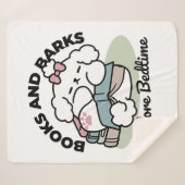 Before Bedtime with My Pup – Book and Dog Lover  Sherpa Deken (Voorkant (horizontaal))