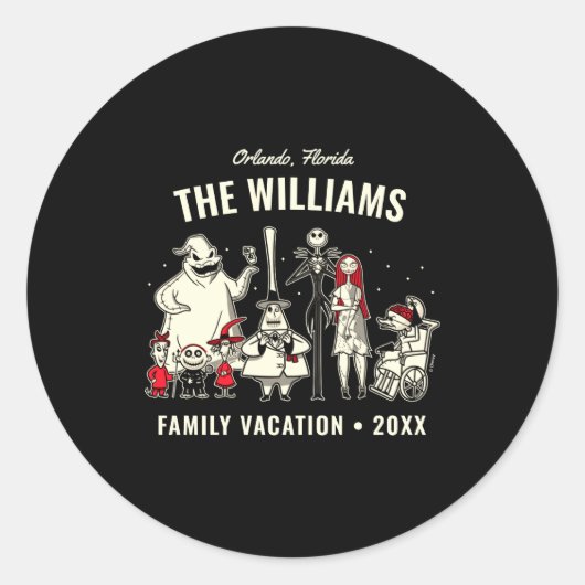Before Christmas Family Vacation  Ronde Sticker (Voorkant)
